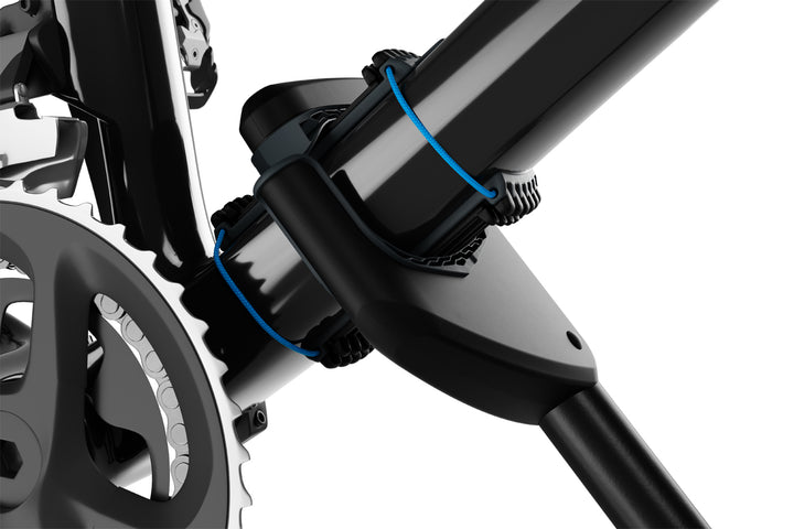 A close-up image of the Thule Carbon Frame Protector in-use on the Thule ProRide