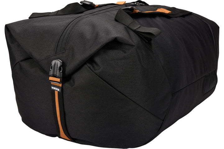 A close-up image showing the buckle closure on the Thule GoPack Duffel bags