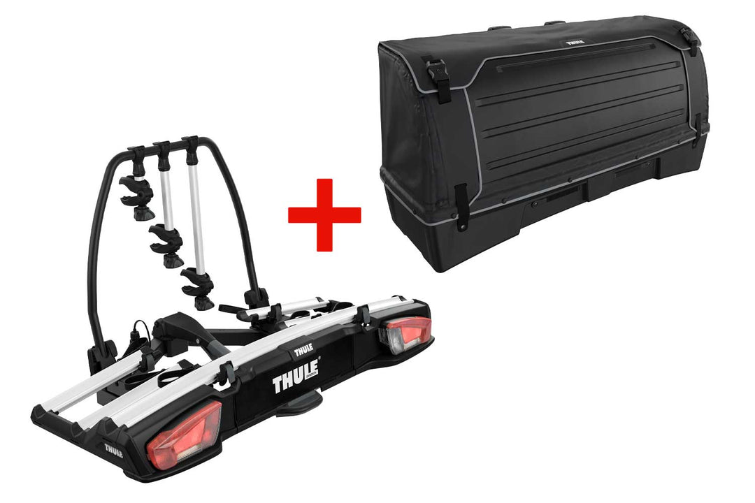 Thule VeloSpace XT3 and Backspace XT package for easy storage and transport