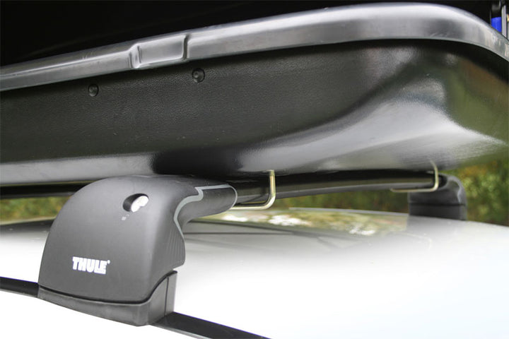 Thule Ocean 100 Roof Box U-Bolt Fixings Fitted To Roofrack