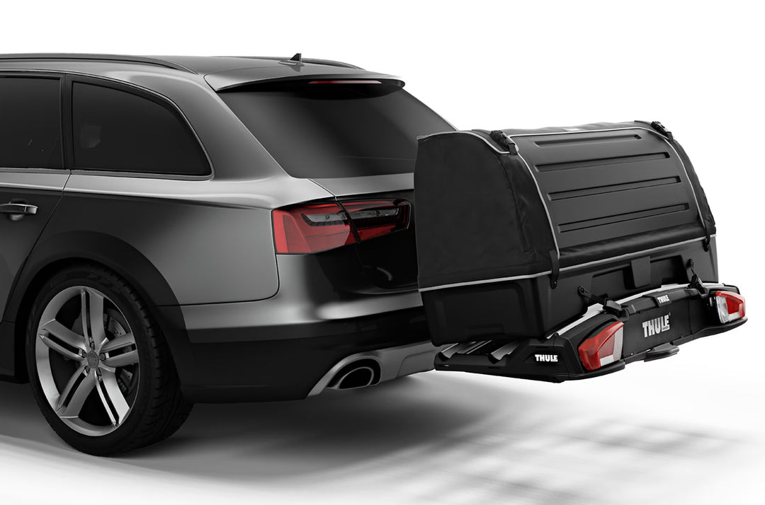 Thule backSpace XT Fits Over The VeloSpace XT Bike Racks Making A Cargo Box